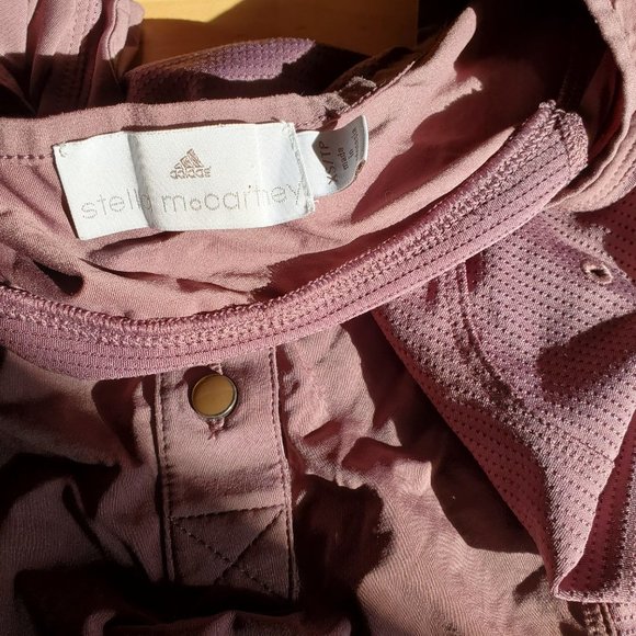 Adidas by Stella McCartney Dusty Mauve Button Front Elastic Waist Sport Top XS - Picture 7 of 11